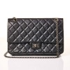 Chanel, Black Aged Calfskin 2.55 Reissue 226 Double Flap Bag