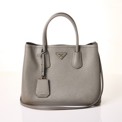Prada, Granito Saffiano Medium Double Bag