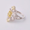 An Impressive, 18ct White Gold, Modern, 2.81ct Yellow / White Diamond Ring - Near new - 2