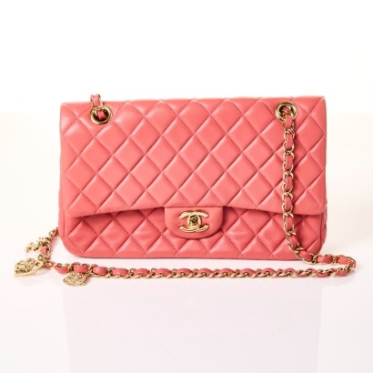 Chanel, Limited Edition Valentine Charms Classic Single Flap Bag