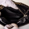 Chanel, Metallic Gold / Black Crumpled Goatskin / Calfskin Gabrielle Hobo Small Bag - 4
