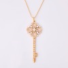 Tiffany & Co. 18ct Rose Gold, 1.14ct Diamond Victoria Key Pendant on 18ct Rose Gold, 50cm Beaded Chain with Box