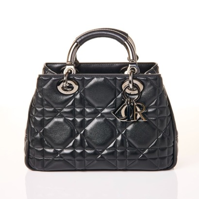 Christian Dior, Black Cannage Lambskin Small The Lady 95.22 Bag