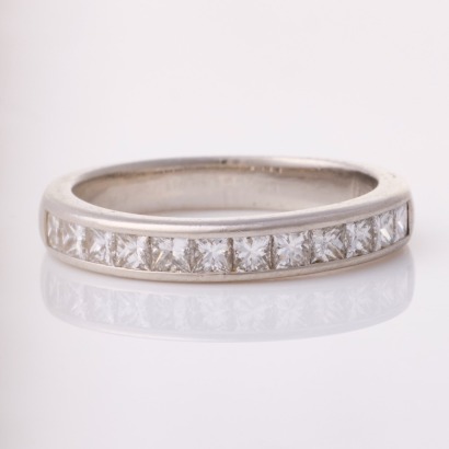 Platinum, 1.08ct Princess Cut Diamond Eternity Ring