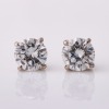18ct White Gold, Handmade, 2.19ct Diamond Stud Earrings