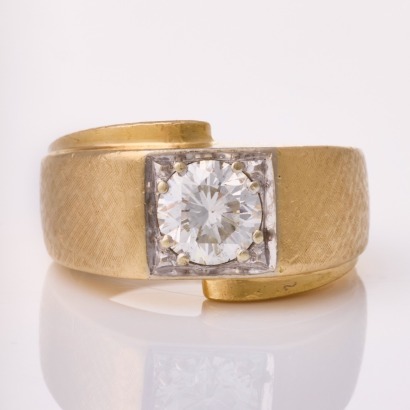 14ct Yellow Gold, Handmade 2.00ct Diamond Ring