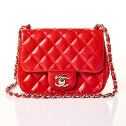 Chanel, Red Quilted Leather Mini Flap Bag