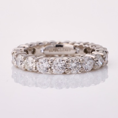 Sutcliffe NZ Made, Platinum, 2.85ct Diamond Eternity Ring