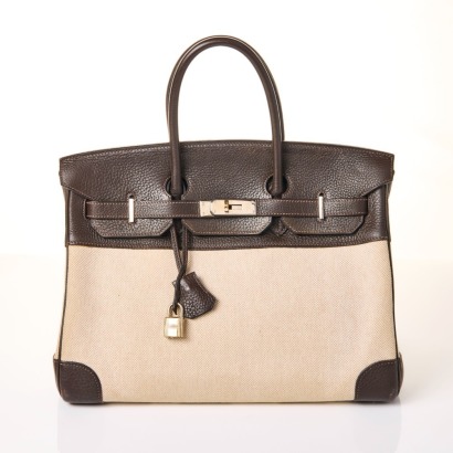 Herm&egrave;s, Toile H & Taurillon Clemence Birkin, Size 35