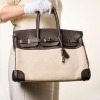 Herm&egrave;s, Toile H & Taurillon Clemence Birkin, Size 35 - 8