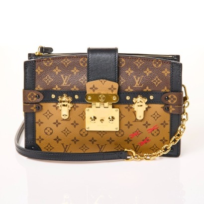 Louis Vuitton, Monogram Coated Canvas Trunk Clutch
