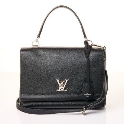 Louis Vuitton, Black Calfskin Lockme II Bag