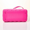Christian Dior, Quilted Fuchsia Lambskin Lady Dior Handbag - 3