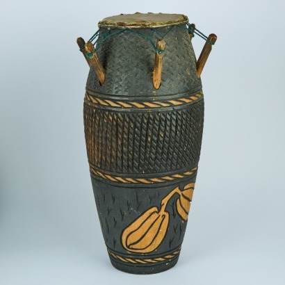 A Decorative Wooden Drum