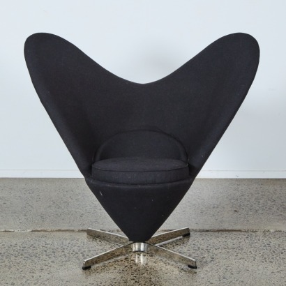 A Heart Cone Chair in the Style of Verner Panton