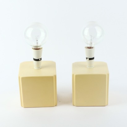 A Pair of Rectangular Base Lamps