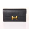 Herm&egrave;s, Noir Constance To Go Wallet on Strap with Box
