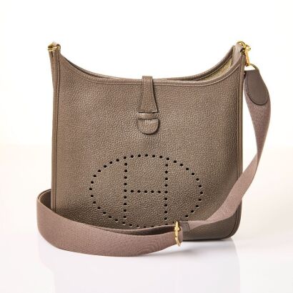 Herm&egrave;s, Evelyn 29 Etain GM III on Strap with Box