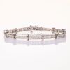 14ct White Gold, Modern, 3.63ct Channel Set Diamond, Flexible Link Bracelet - Near new