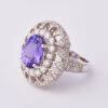 14ct White Gold, Exceptional 6.22ct Tanzanite / 2.65ct Diamond Cocktail Ring - Near new - 2