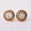 18ct Rose Gold, 2.50ct Diamond / .36ct Diamond Halo Earrings