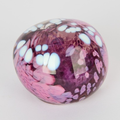 A Signed Hand Blown Art Glass Paperweight