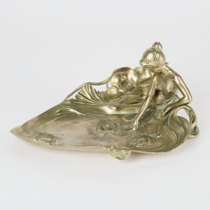 An Art Nouveau French Pewter Dish