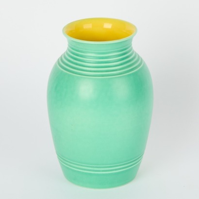 An Art Deco Bretby Green Glazed Vase