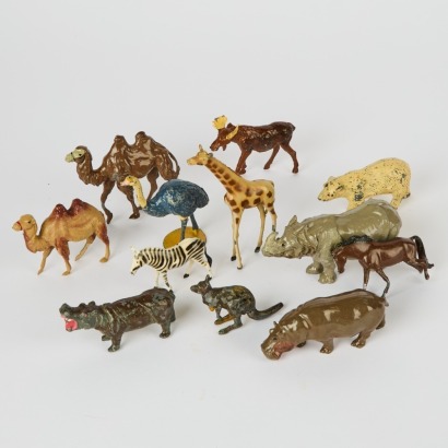 A Collection of Twelve Vintage Toy Animals