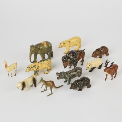A Collection of Twelve Vintage Toy Animals