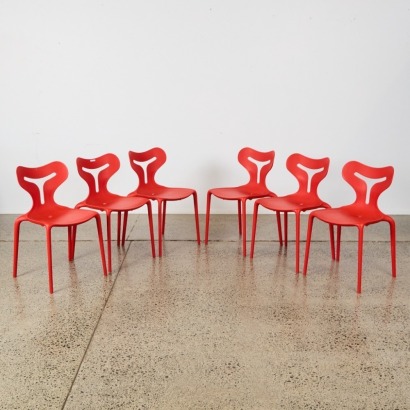 A Set of Six Area 51 Dining Chairs by Paolo Lucidi and Luca Pevere for Calligaris