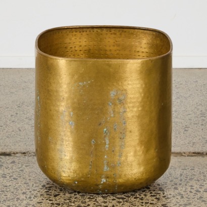 A Citta Large Gava Grande Antique Brass Planter