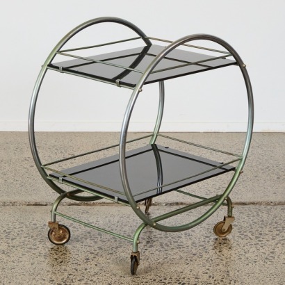 An Art Deco Two-Tiered Drinks Trolley