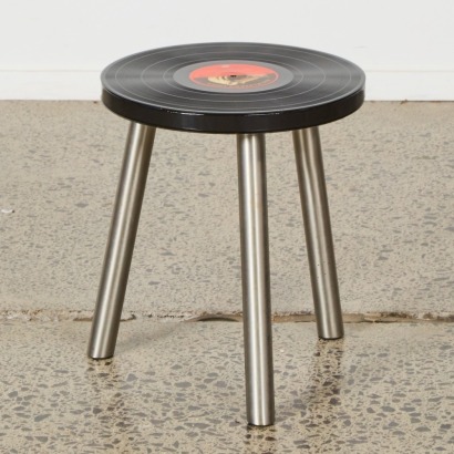 A Bespoke Side Table/Stool from Devinyl Productions