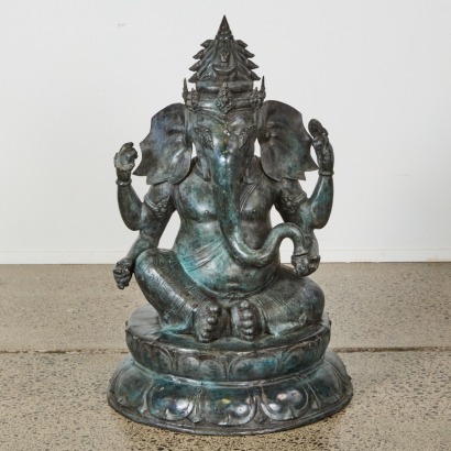 A Large Bronze Lord Ganesha Statue