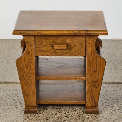An Art Deco Solid Oak side table