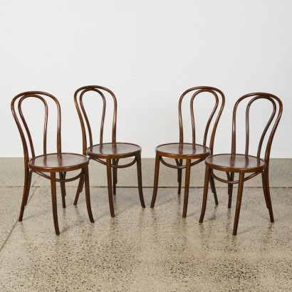 A Set of Four Thonet No.18 Bentwood Chairs