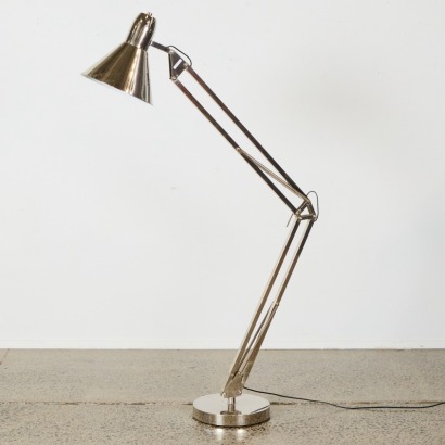 A Large Stainless Steel Anglepoise Lamp