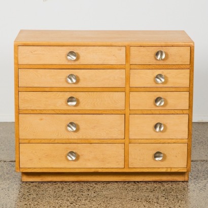 A Set of Mid-Century Oak Drawers