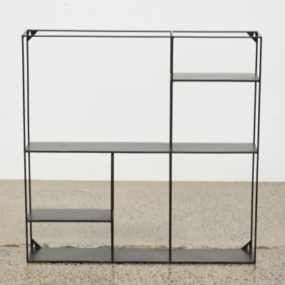 A Black Metal Shelves