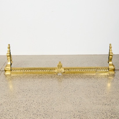 A Brass Fireplace Fender