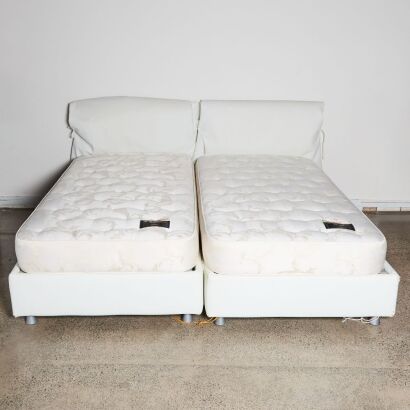 A Pair of Nathalie Beds by Vico Magistretti for Flou