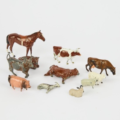 A Set of Eleven Diecast English Farm Toys