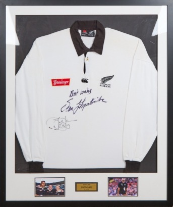 A Jonah Lomu and Sean Fitzpatrick Signed Shirt