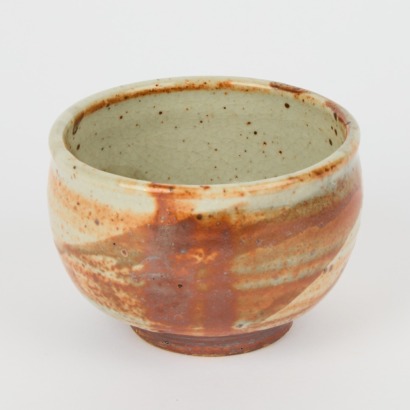 A Don Thornley Shino Glaze Pottery Bowl