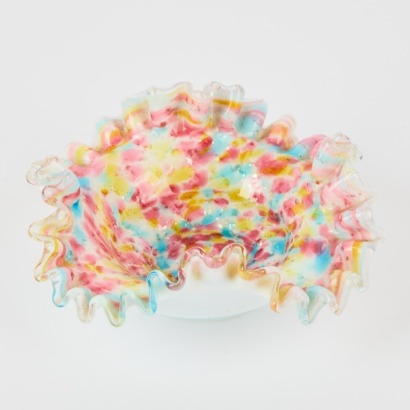 A Small Fluted Glass Bowl