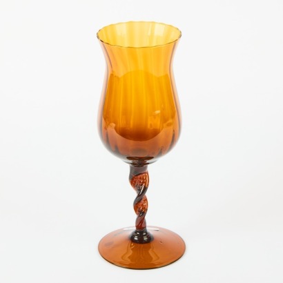 An Empoli Twisted Stem Hand Blown Vase