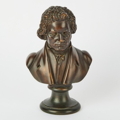 A Bronze Look Bust of Beethoven