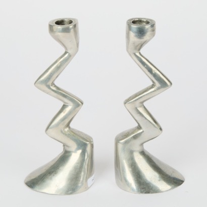 A Pair of Matthew Hilton Style Candle Holders