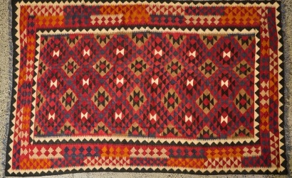A Large Turkish Handknotted Wool Kilim